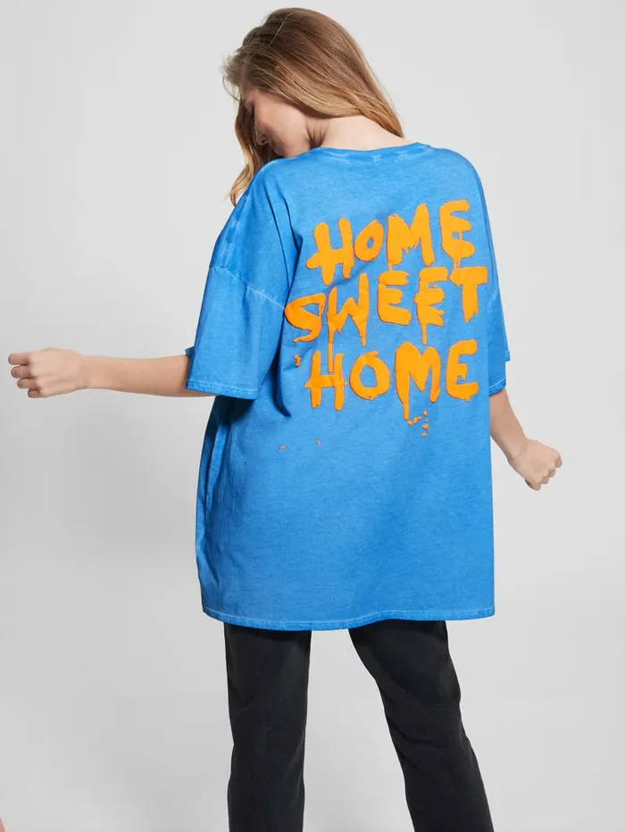 Home Sweet Home Lounge Tee Morning Glory Multi Women Tops GUESS Home Sweet Home Lounge Tee Morning Glory Multi Women Tops GUESS
