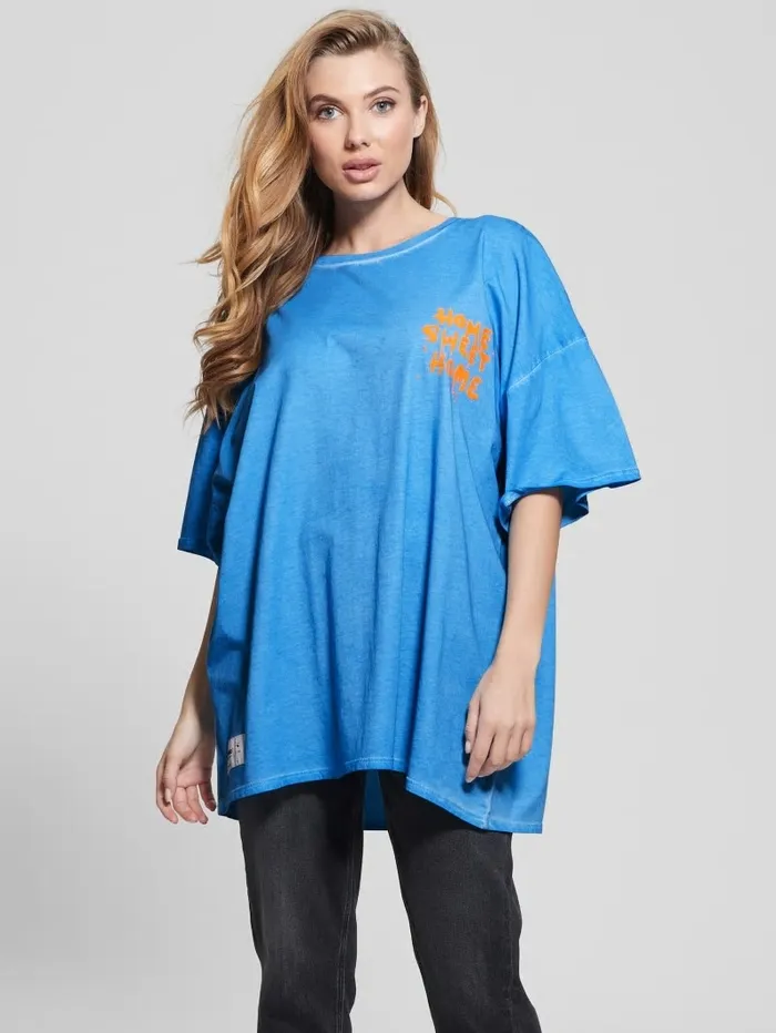 Home Sweet Home Lounge Tee Morning Glory Multi Women Tops GUESS Home Sweet Home Lounge Tee Morning Glory Multi Women Tops GUESS