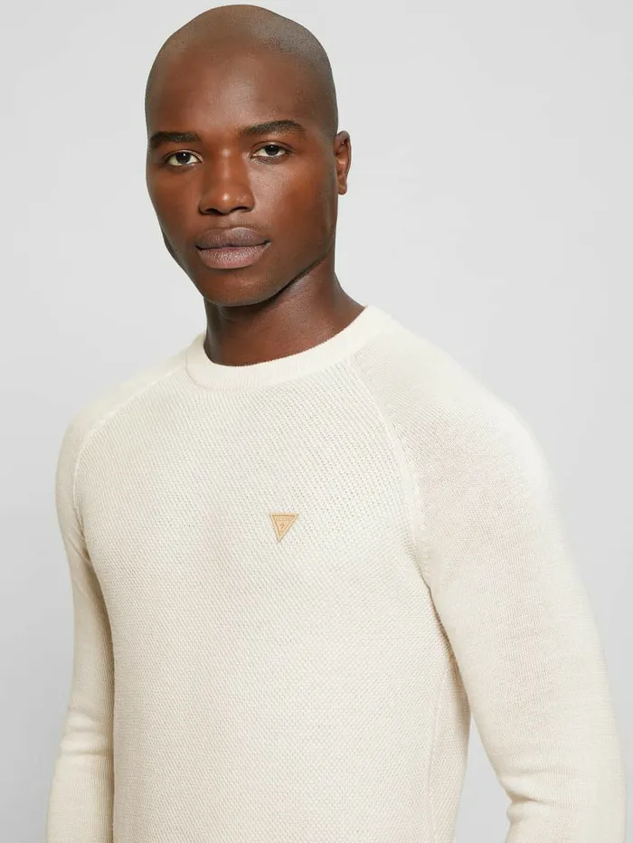 Hoodies and Sweaters Eco Alec WoolBlend Sweater Muted Stone GUESS Men