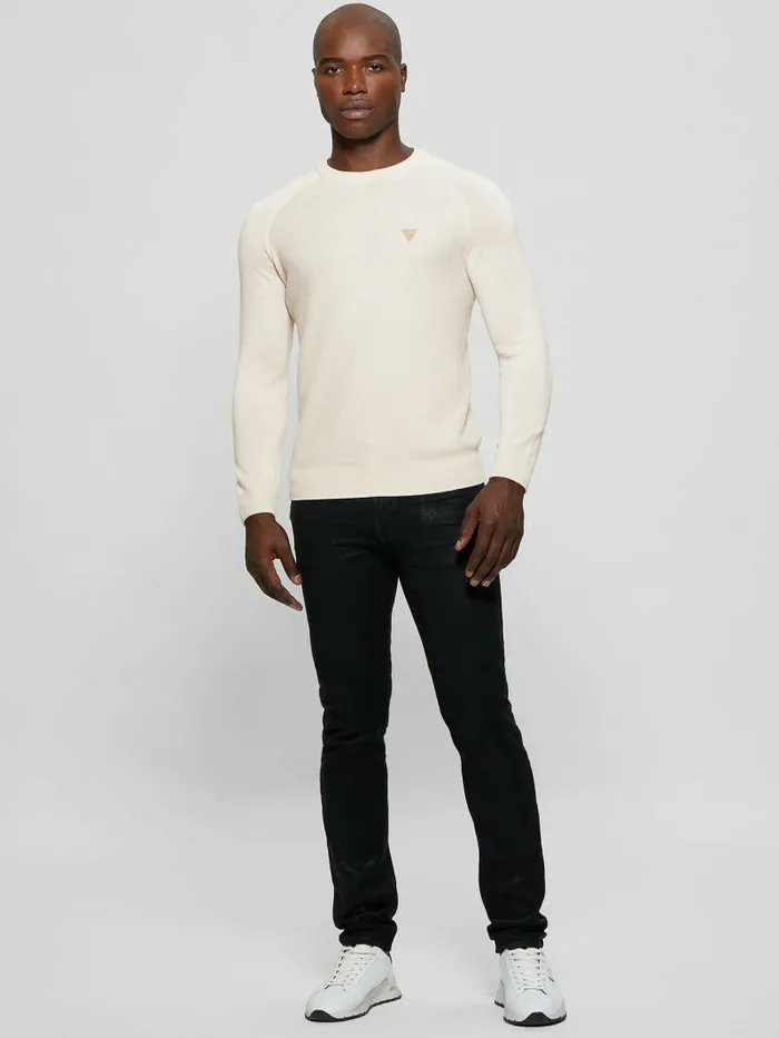 Hoodies and Sweaters Eco Alec WoolBlend Sweater Muted Stone GUESS Men Hoodies and Sweaters Eco Alec WoolBlend Sweater Muted Stone GUESS Men