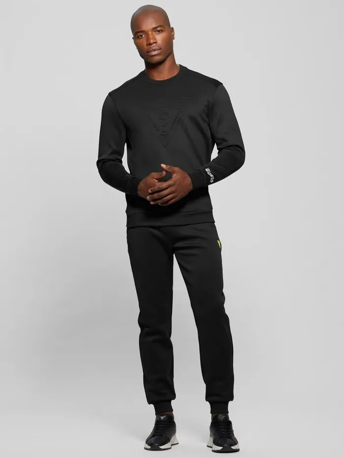 Hoodies and Sweaters GUESS Men Eco Quincie Crewneck Sweatshirt Black Hoodies and Sweaters GUESS Men Eco Quincie Crewneck Sweatshirt Black