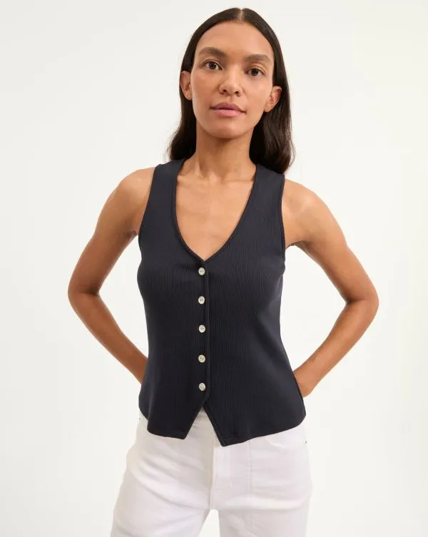 Hoorne Tank Top Black Women Veronica Beard Tops