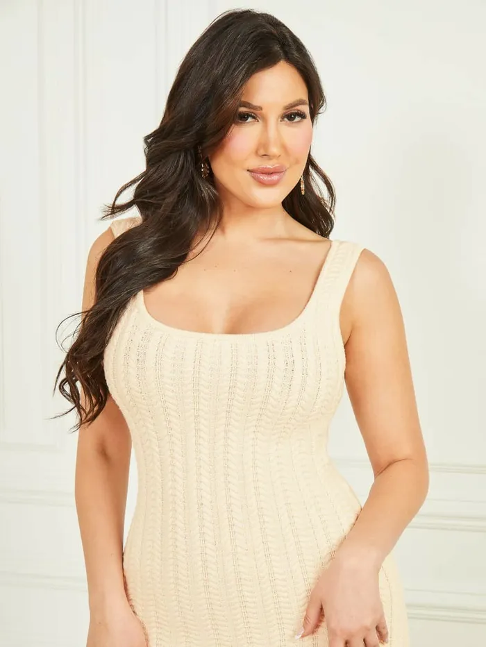Hope Sweater Dress Clear Pink Women Dresses and Jumpsuits GUESS Hope Sweater Dress Clear Pink Women Dresses and Jumpsuits GUESS