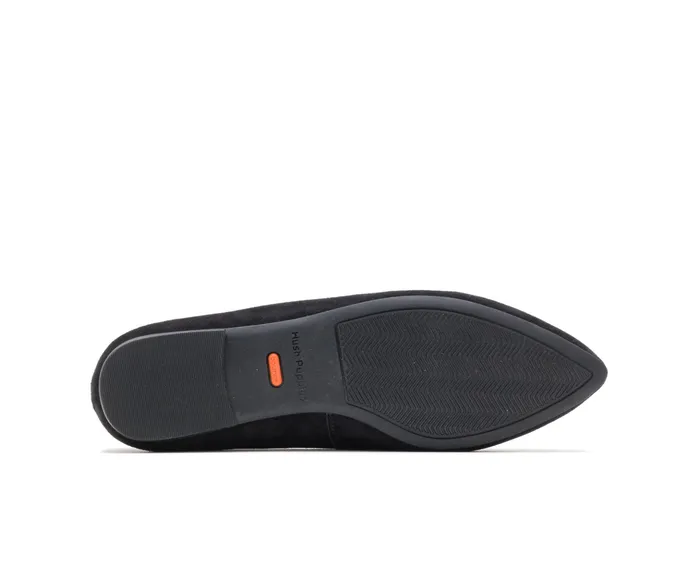 Hush Puppies Flats and SlipOns Women Sadie Tassel SlipOn Black Suede Hush Puppies Flats and SlipOns Women Sadie Tassel SlipOn Black Suede