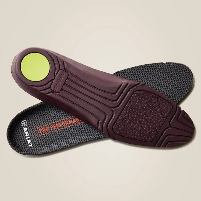 Insoles Men Ariat Men039s Pro Performance Round Toe Insole Charcoal