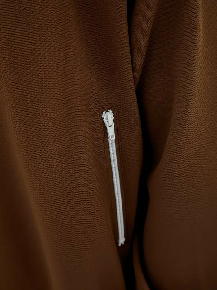 Jackets and Coats GUESS Men GUESS Originals Eco Tricot Track Jacket Brown Sand