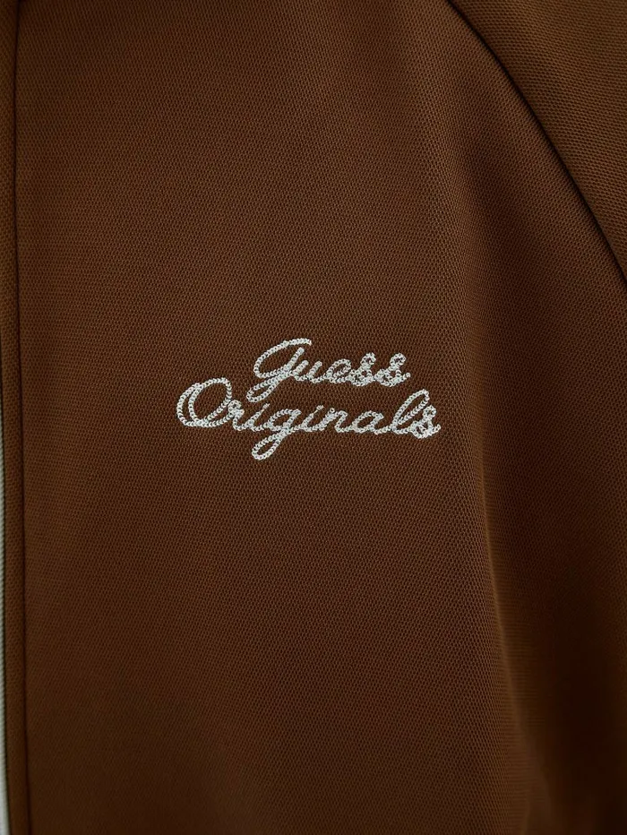Jackets and Coats GUESS Men GUESS Originals Eco Tricot Track Jacket Brown Sand