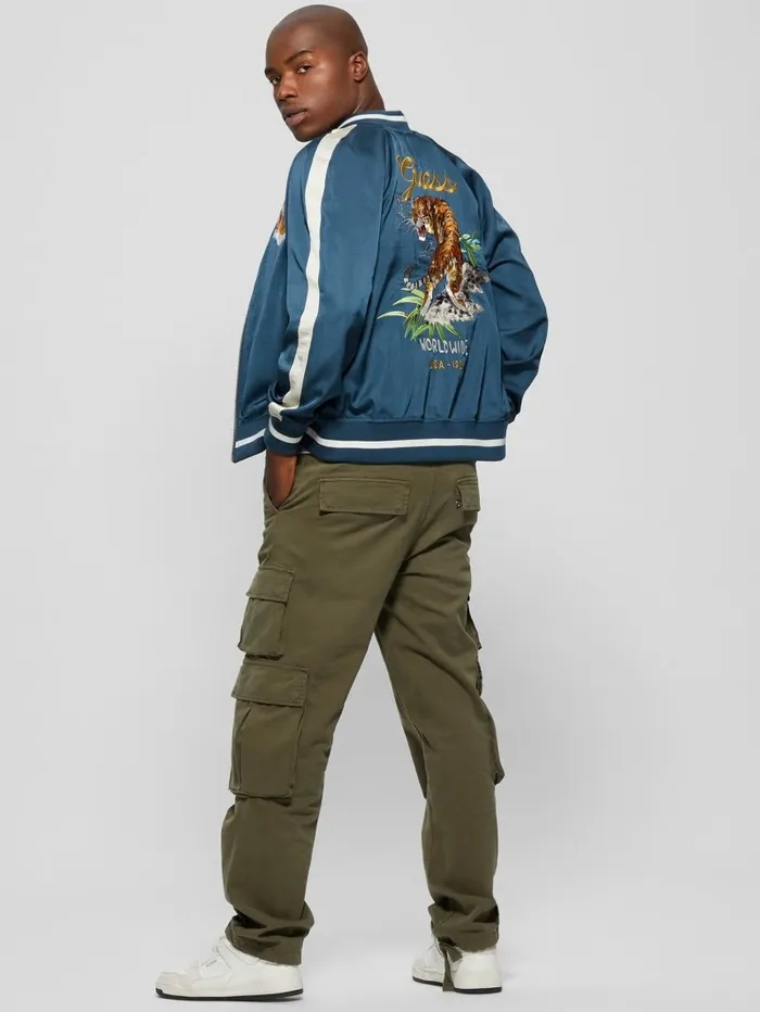 Jackets and Coats GUESS Men Irvine Reversible Souvenir Jacket South Coast Blue