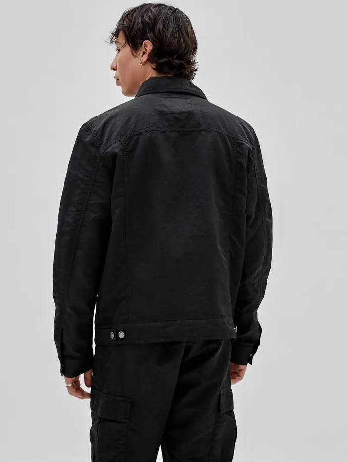 Jackets and Coats GUESS Originals Nylon Cadet Jacket Jet Black Multi 8211 GUESS Men Jackets and Coats GUESS Originals Nylon Cadet Jacket Jet Black Multi 8211 GUESS Men