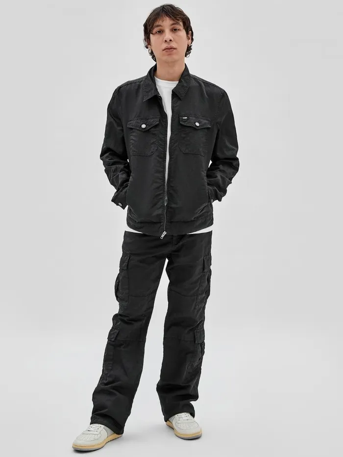 Jackets and Coats GUESS Originals Nylon Cadet Jacket Jet Black Multi 8211 GUESS Men Jackets and Coats GUESS Originals Nylon Cadet Jacket Jet Black Multi 8211 GUESS Men