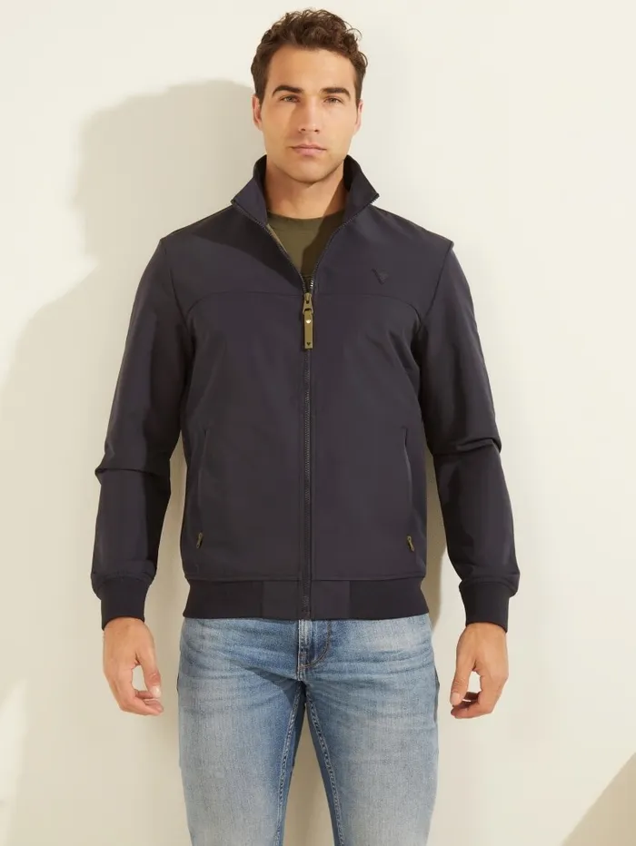 Jackets and Coats Men GUESS Amos Flight Jacket Deep Marine