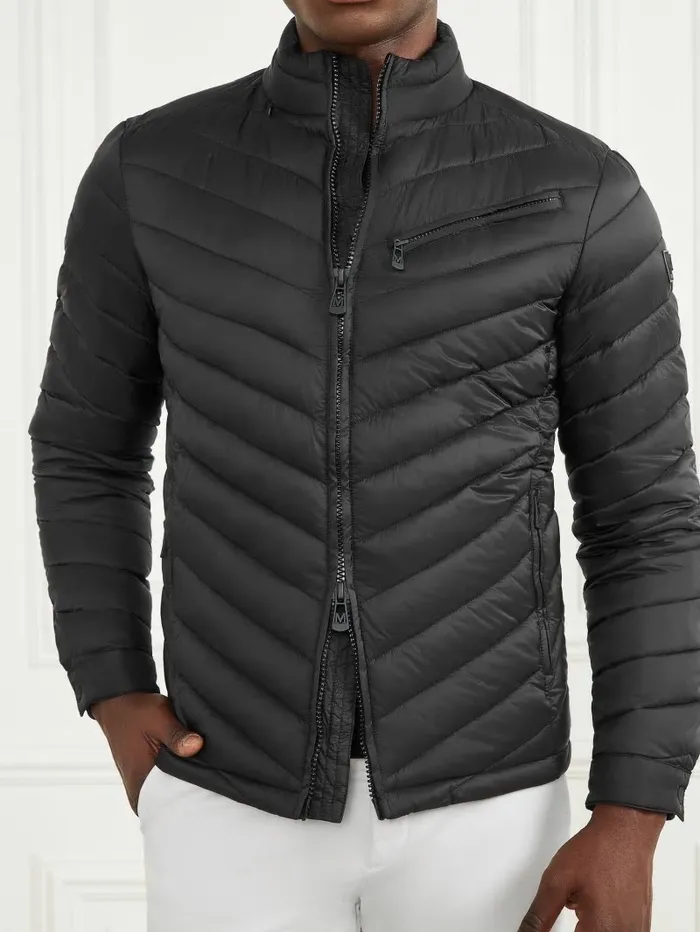 Jackets and Coats Padded Chevron Jacket Black GUESS Men