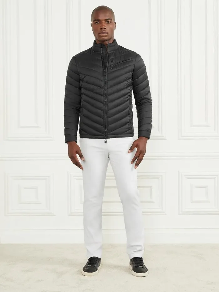 Jackets and Coats Padded Chevron Jacket Black GUESS Men Jackets and Coats Padded Chevron Jacket Black GUESS Men