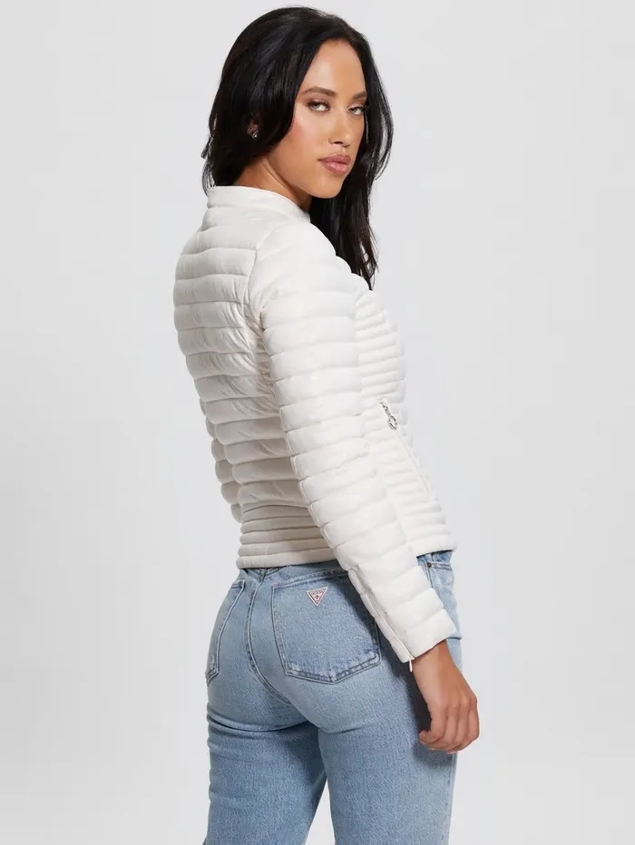 Jackets and Coats Vona Quilted Logo Jacket Parchment Tone 8211 GUESS Women Jackets and Coats Vona Quilted Logo Jacket Parchment Tone 8211 GUESS Women