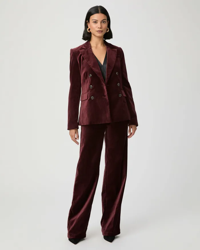 Jackets and Coats Women Malbec Blazer 8211 Dark Oxblood Velvet PAIGE Jackets and Coats Women Malbec Blazer 8211 Dark Oxblood Velvet PAIGE