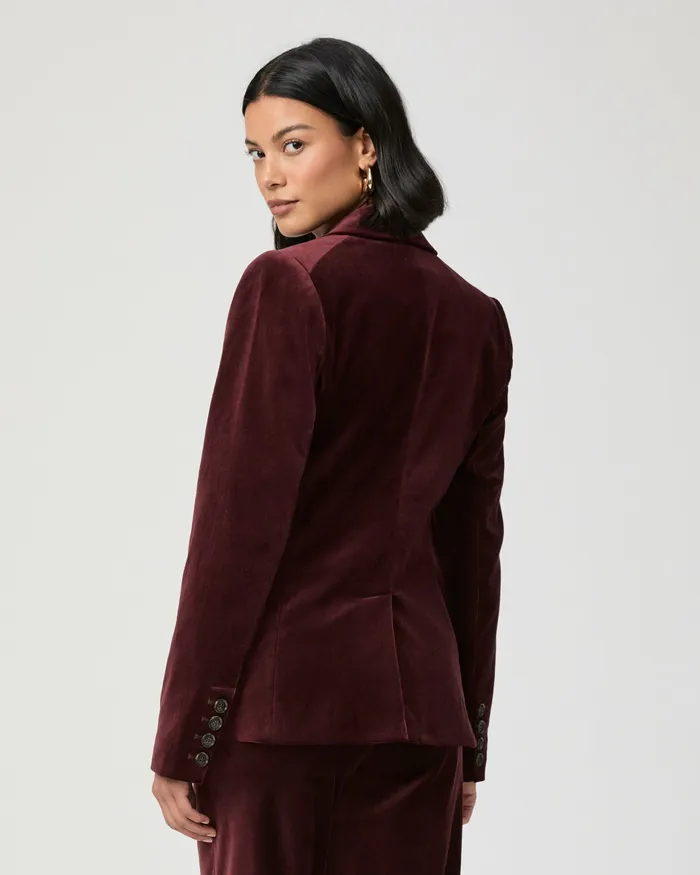 Jackets and Coats Women Malbec Blazer 8211 Dark Oxblood Velvet PAIGE Jackets and Coats Women Malbec Blazer 8211 Dark Oxblood Velvet PAIGE