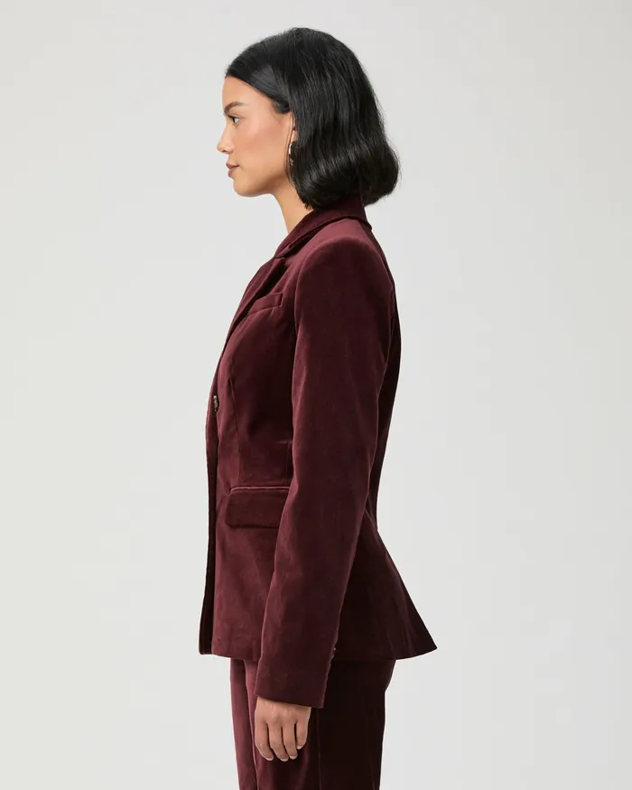 Jackets and Coats Women Malbec Blazer 8211 Dark Oxblood Velvet PAIGE Jackets and Coats Women Malbec Blazer 8211 Dark Oxblood Velvet PAIGE