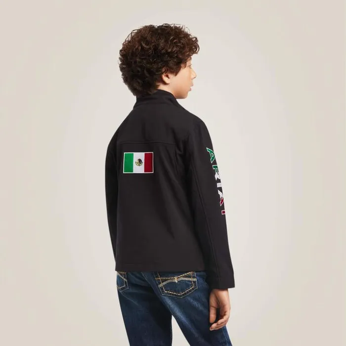 Jackets and Vests Kids Ariat New Team Softshell MEXICO Jacket Black