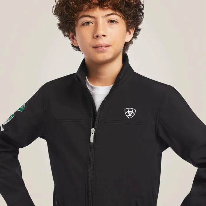 Jackets and Vests Kids Ariat New Team Softshell MEXICO Jacket Black Jackets and Vests Kids Ariat New Team Softshell MEXICO Jacket Black