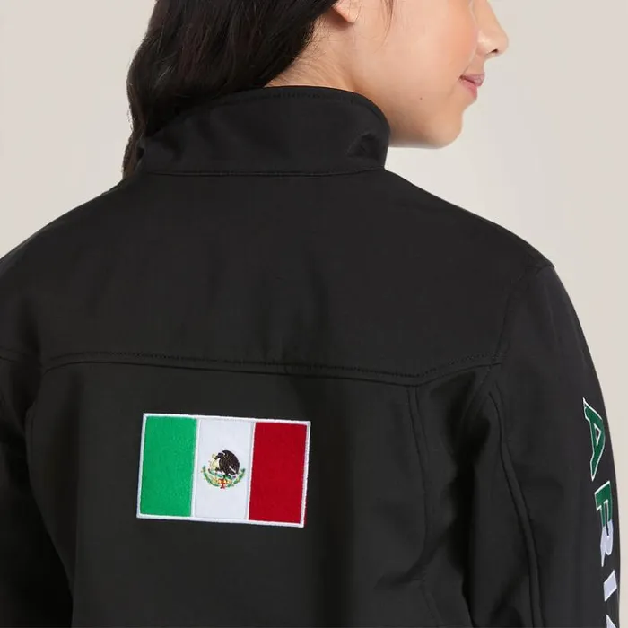 Jackets and Vests Kids Ariat New Team Softshell MEXICO Jacket Black Jackets and Vests Kids Ariat New Team Softshell MEXICO Jacket Black
