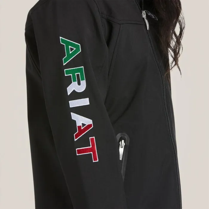 Jackets and Vests Kids Ariat New Team Softshell MEXICO Jacket Black Jackets and Vests Kids Ariat New Team Softshell MEXICO Jacket Black
