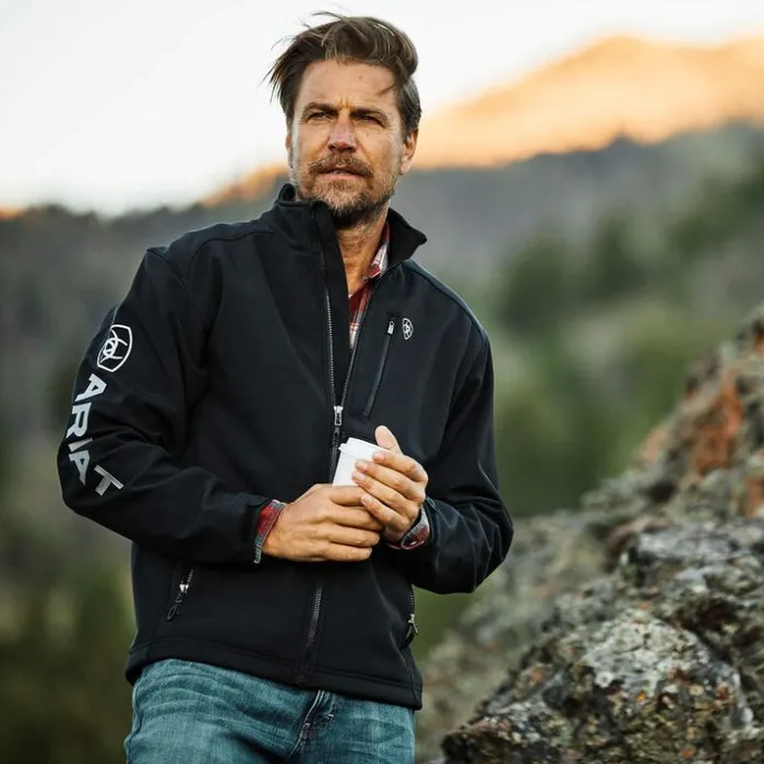Jackets and Vests Men Ariat Logo 20 Softshell Jacket Black Jackets and Vests Men Ariat Logo 20 Softshell Jacket Black