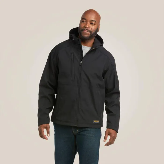 Jackets and Vests Men Ariat Rebar Stretch Canvas Softshell Hooded Logo Jacket Blacklime Jackets and Vests Men Ariat Rebar Stretch Canvas Softshell Hooded Logo Jacket Blacklime