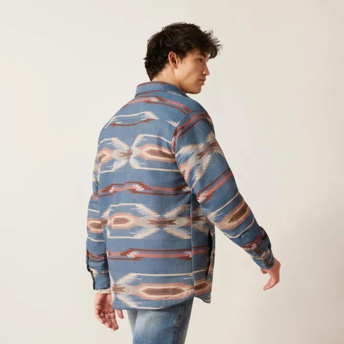 Jackets and Vests Men Ariat Retro Chimayo Shirt Jacket Sailor Blue Jackets and Vests Men Ariat Retro Chimayo Shirt Jacket Sailor Blue
