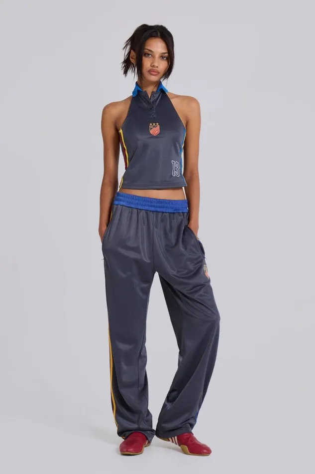 Jaded London Baggy Joggers and Sweatpants Women Pitchside Football Baggy Joggers Blue Jaded London Baggy Joggers and Sweatpants Women Pitchside Football Baggy Joggers Blue