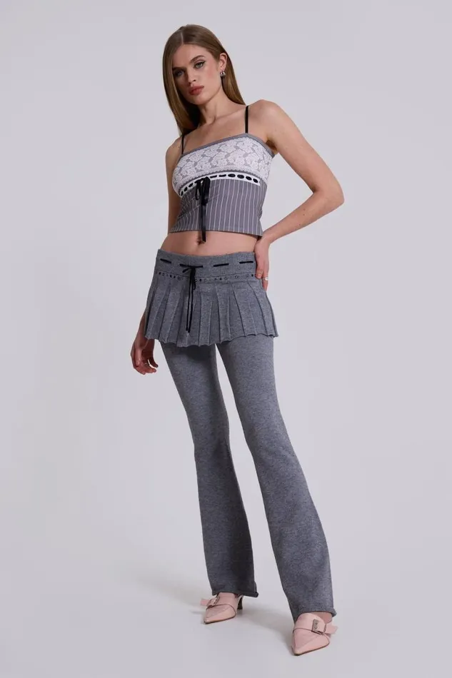 Jaded London Bandeau Tops Women Thursday Pinstripe Cami Top Grey