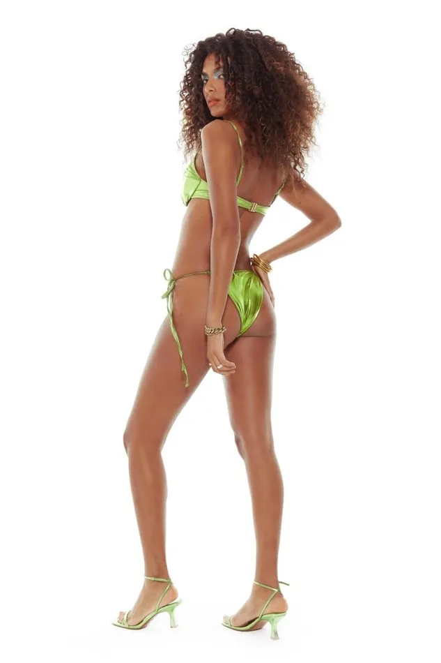 Jaded London Bikini Bottoms Women Kiwi Punch Micro Bikini Bottoms Green