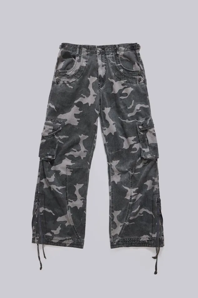 Jaded London Cargo Pants WomenUnisex Washed Black Trooper Camo Cargo Pant Camo Jaded London Cargo Pants WomenUnisex Washed Black Trooper Camo Cargo Pant Camo