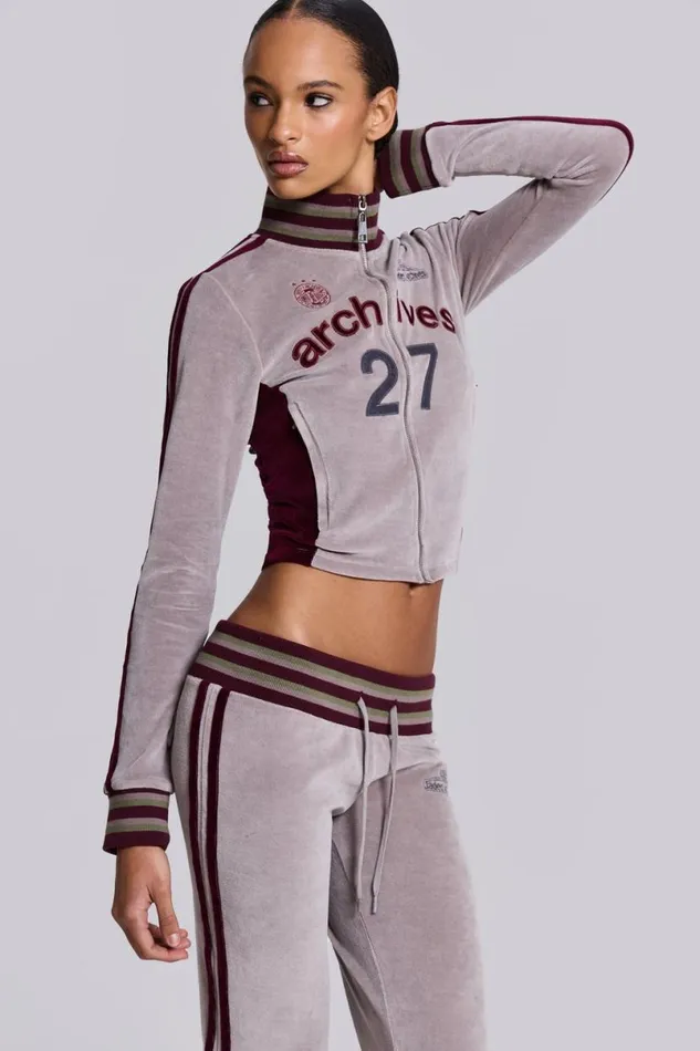 Jaded London CoOrds Women 27 Velour Track Top Multi