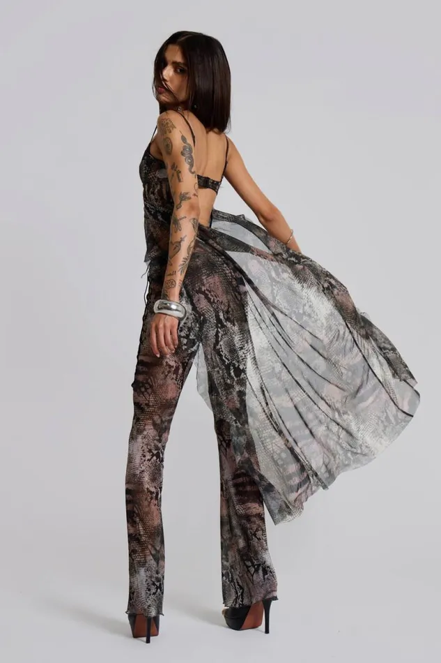 Jaded London CoOrds Women Astoria Bralette In Snake Snake
