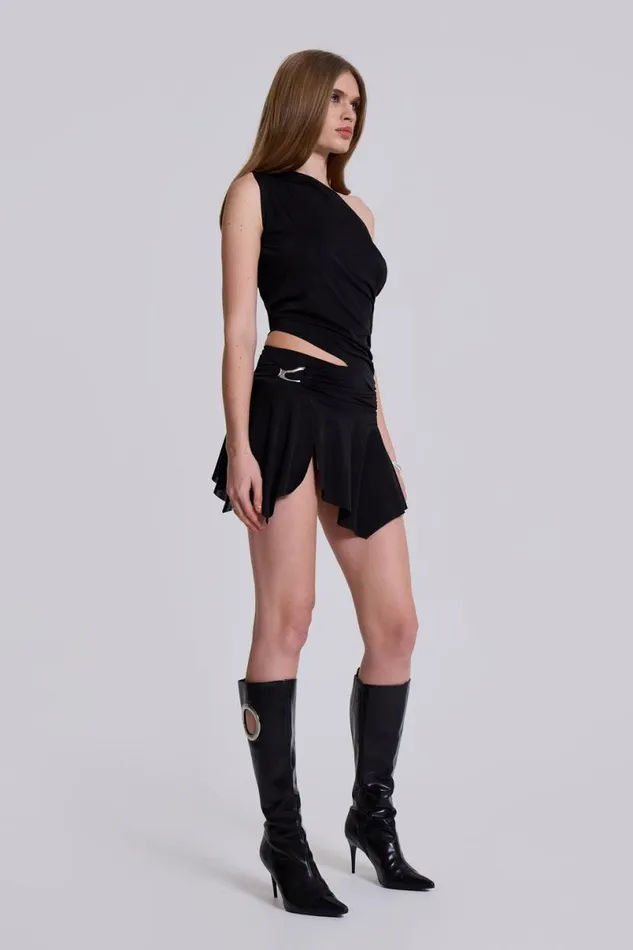Jaded London CoOrds Women Dare To Drape Top In Black Black