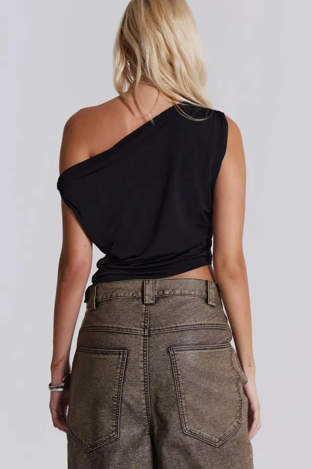Jaded London CoOrds Women Dare To Drape Top In Black Black
