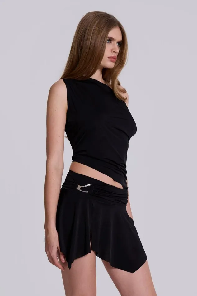 Jaded London CoOrds Women Dare To Drape Top In Black Black