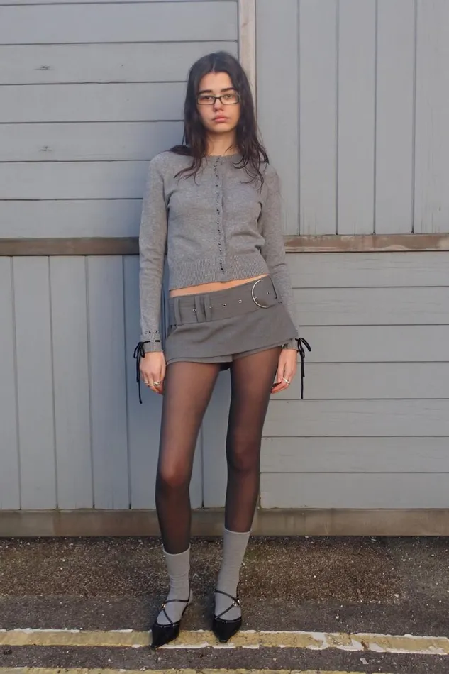 Jaded London CoOrds Women Friday Belted Suit Skort Grey