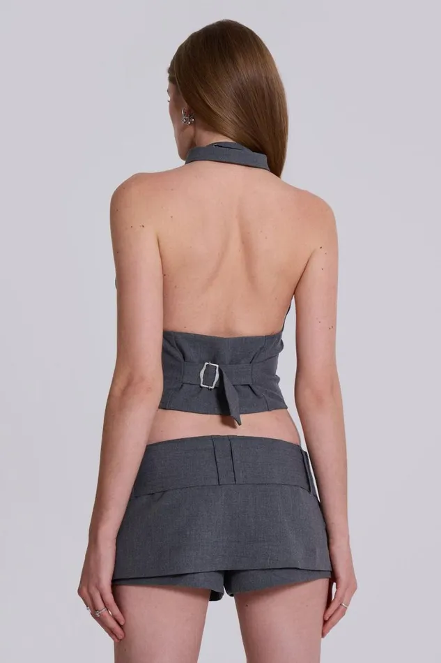 Jaded London CoOrds Women Friday Belted Suit Skort Grey
