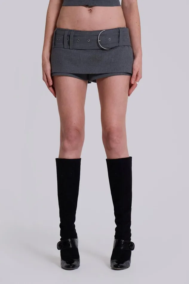 Jaded London CoOrds Women Friday Belted Suit Skort Grey