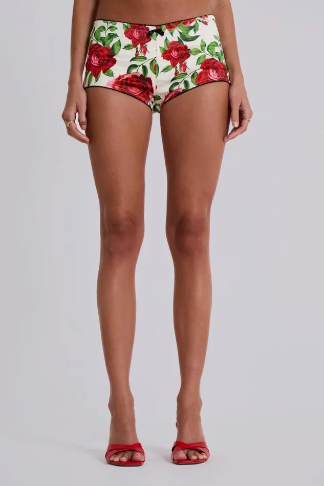 Jaded London CoOrds Women Scarlet Satin Mini Shorts Multi