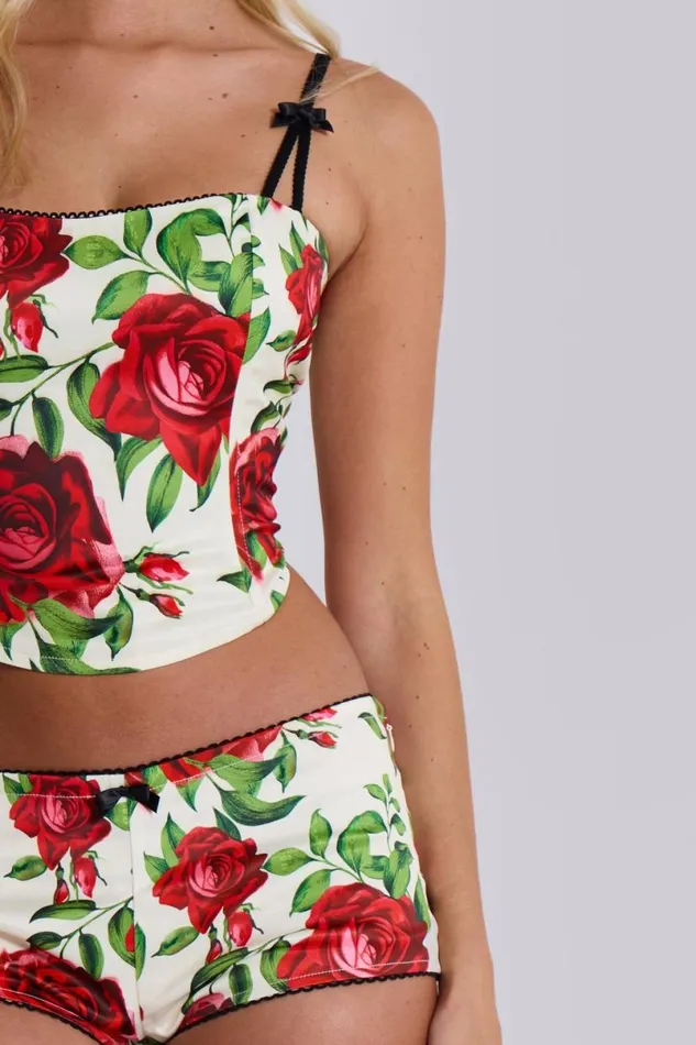 Jaded London CoOrds Women Scarlet Satin Mini Shorts Multi