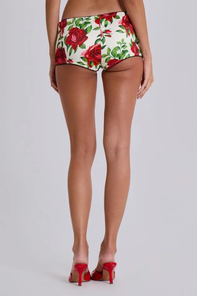 Jaded London CoOrds Women Scarlet Satin Mini Shorts Multi