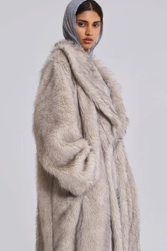 Jaded London Coats Women Alaska Faux Fur Coat White