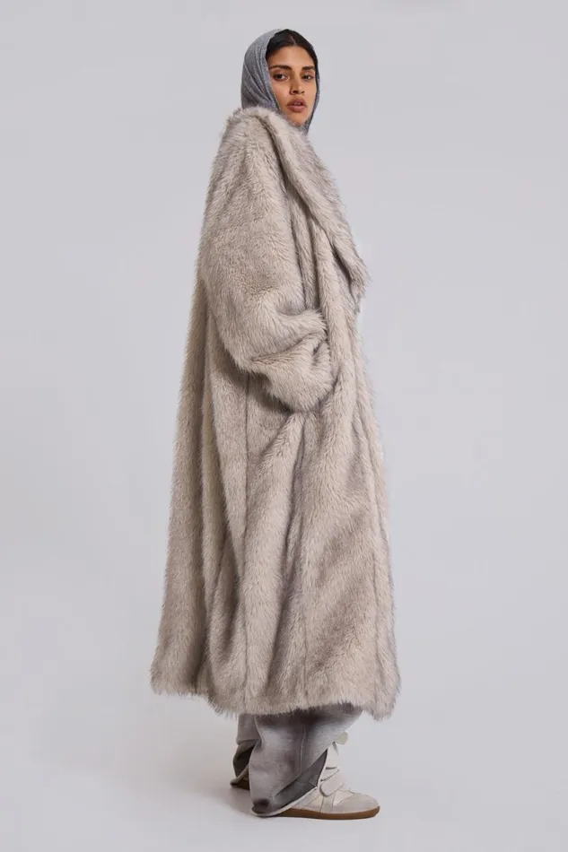 Jaded London Coats Women Alaska Faux Fur Coat White