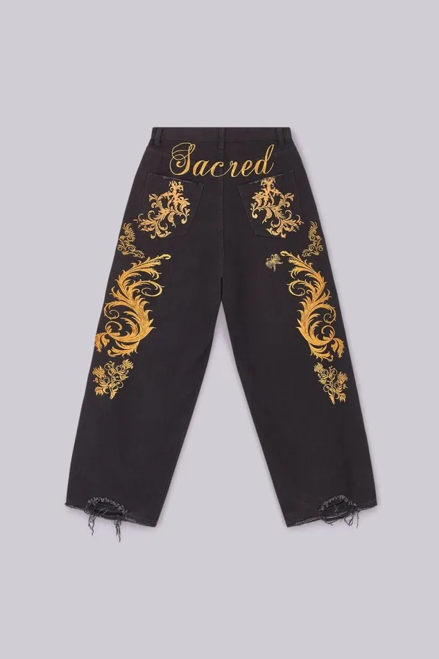 Jaded London Colossus Jeans MenUnisex Sacred XL Colossus Jeans Black