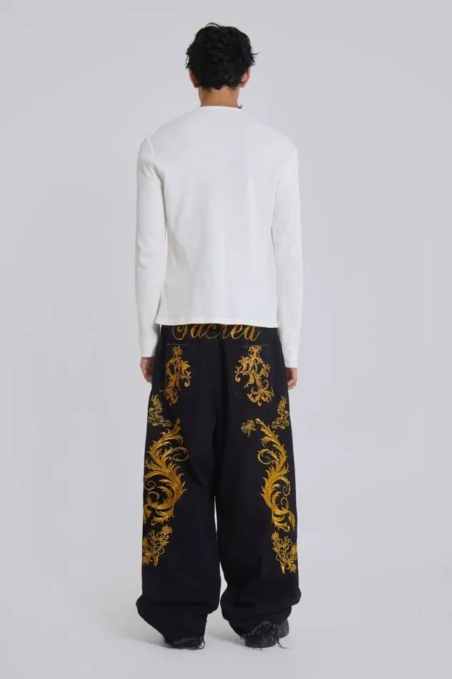Jaded London Colossus Jeans MenUnisex Sacred XL Colossus Jeans Black