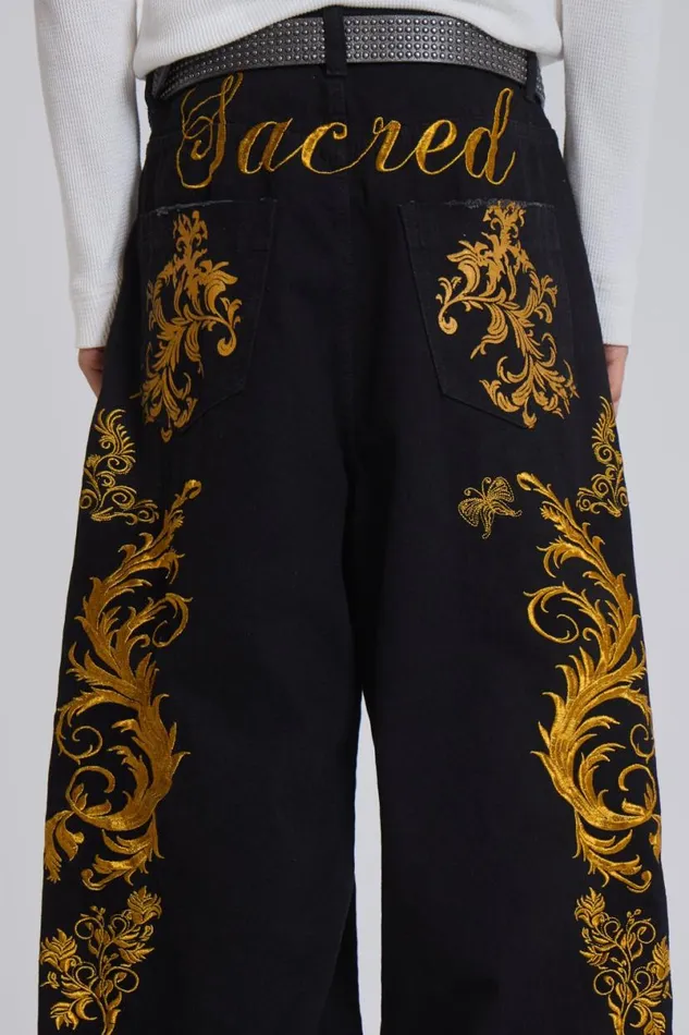 Jaded London Colossus Jeans MenUnisex Sacred XL Colossus Jeans Black