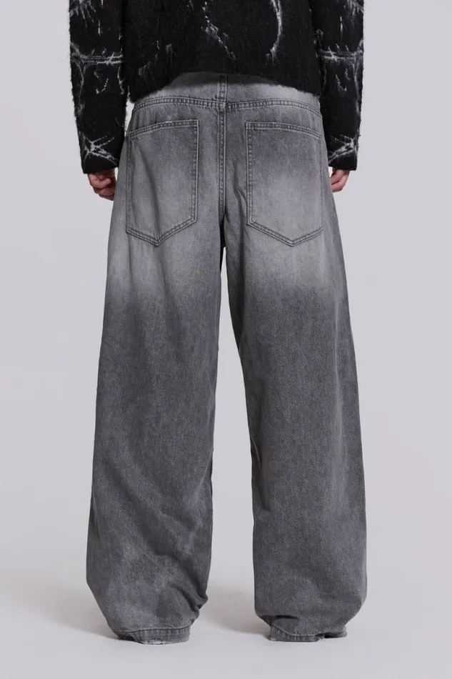 Jaded London Colossus Jeans Men Washed Grey Colossus Jeans Grey