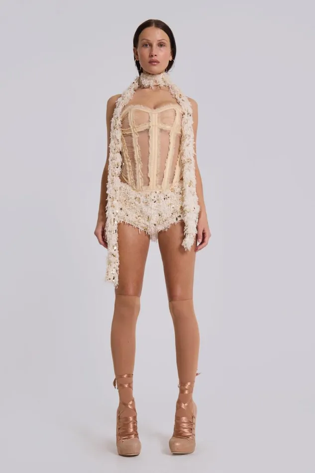Jaded London Corsets Women First Date Organza Corset Multi